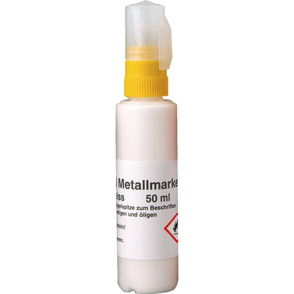 Metallmarker M 140, Stift, gefüllt mit Speedry DO Farbe, weiß, 50ml