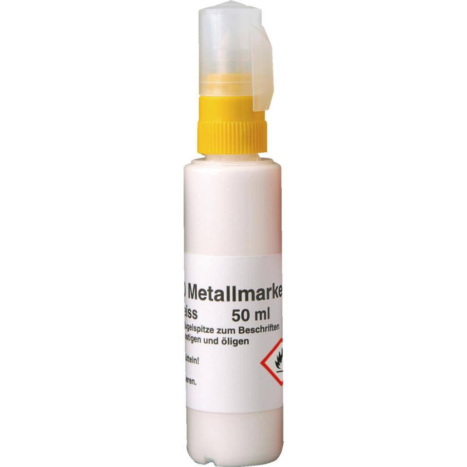 Metallmarker M 140, Stift, gefüllt mit Speedry DO Farbe, weiß, 50ml