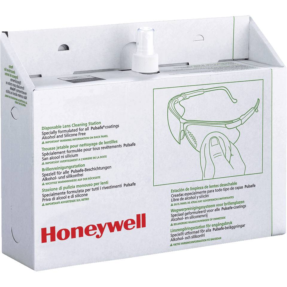 Honeywell Brillenreinigungsstation, 500ml Pumpsprayflasche, 1500 Reinigungstücher