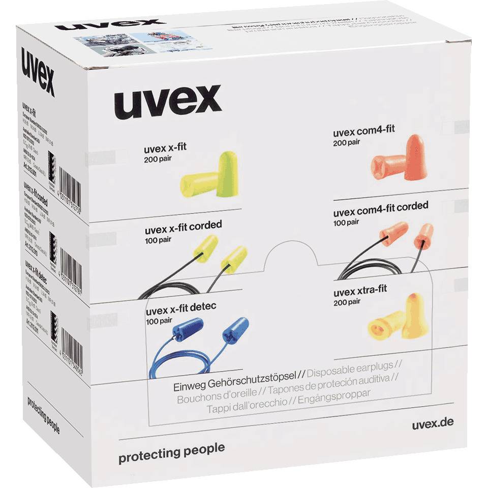 uvex Gehörschutzstöpsel x-fit, ohne Kordel, Kat.III, lime, PU-Schaumstoff, 200/VE