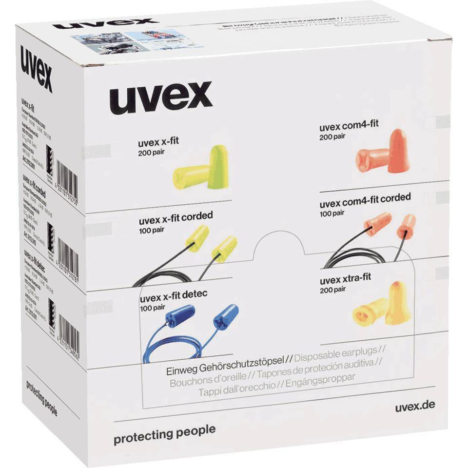uvex Gehörschutzstöpsel x-fit, ohne Kordel, Kat.III, lime, PU-Schaumstoff, 200/VE