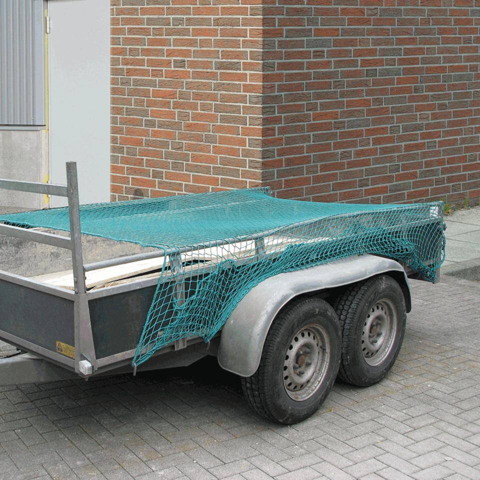 Dolezych Containerabdecknetz, robuste Randleine, knotenlos, grün, 3,5x2m