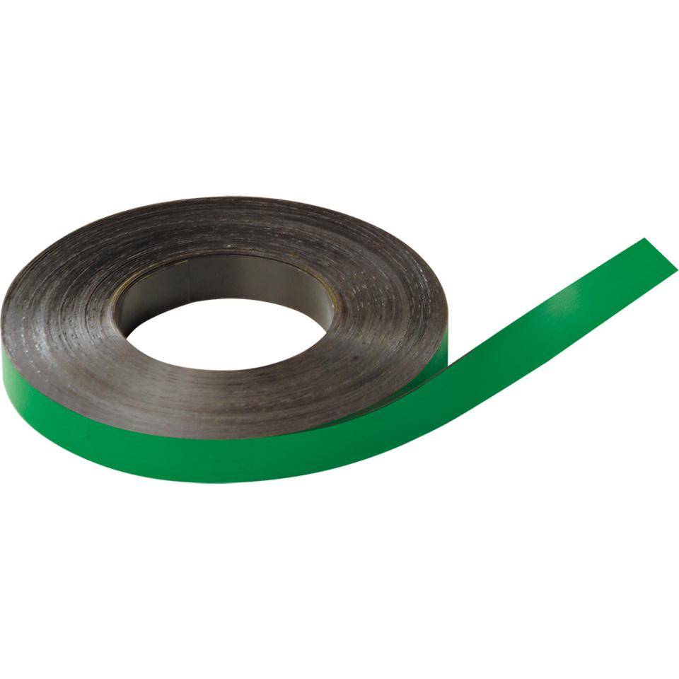 Magnetband, individuell beschriftbar, zum Zuschneiden, grün, 20mm, 30m/Rolle