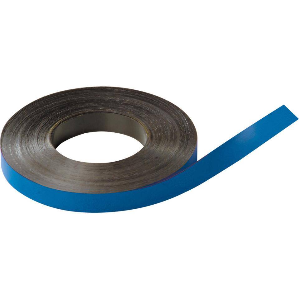 Magnetband, individuell beschriftbar, zum Zuschneiden, blau, 20mm, 30m/Rolle