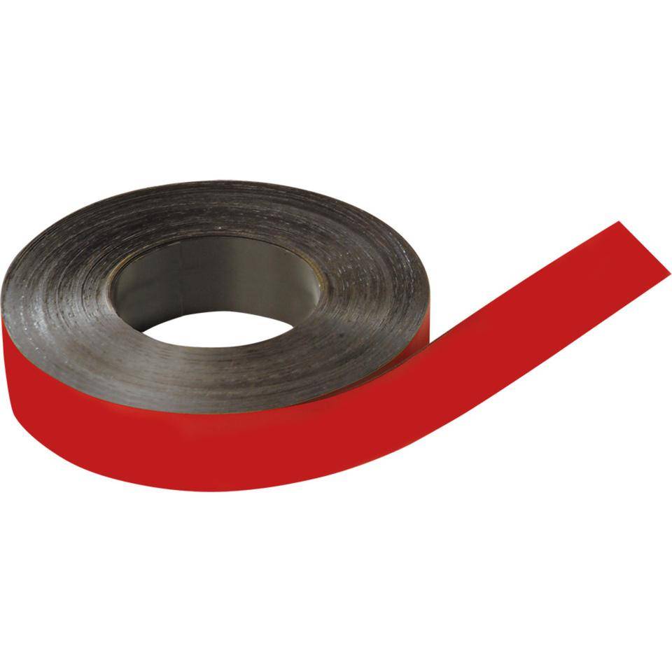 Magnetband, individuell beschriftbar, zum Zuschneiden, rot, 40mm, 30m/Rolle