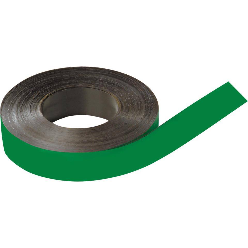 Magnetband, individuell beschriftbar, zum Zuschneiden, grün, 30mm, 30m/Rolle