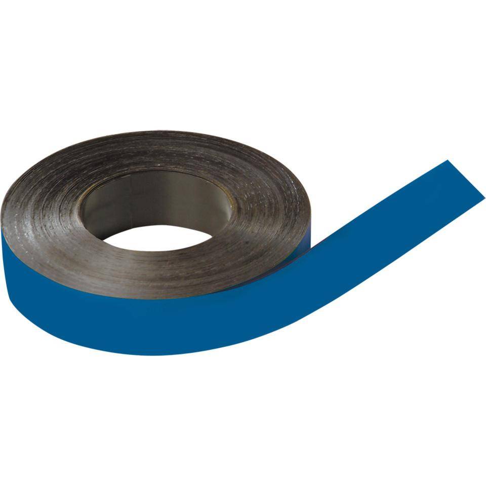 Magnetband, individuell beschriftbar, zum Zuschneiden, blau, 30mm, 30m/Rolle
