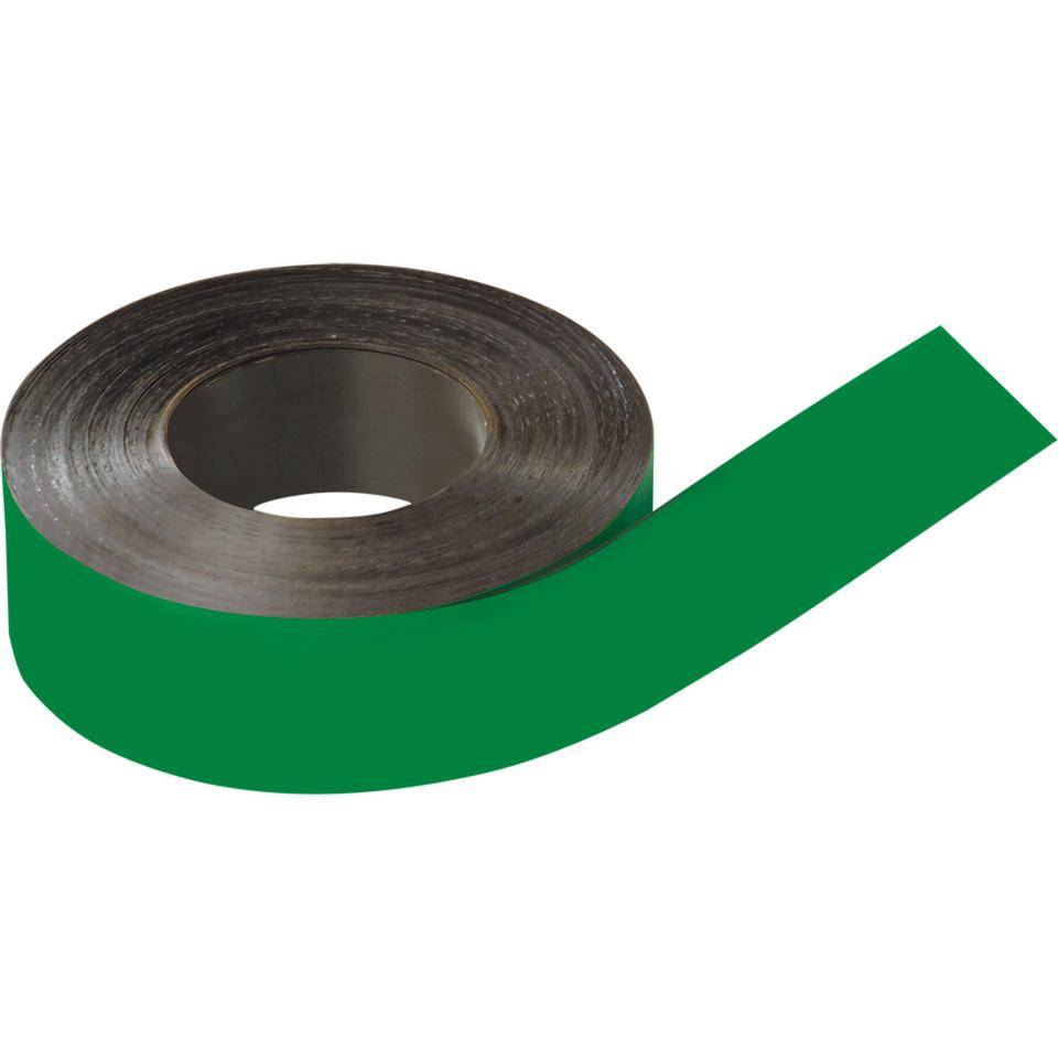Magnetband, individuell beschriftbar, zum Zuschneiden, grün, 50mm, 30m/Rolle