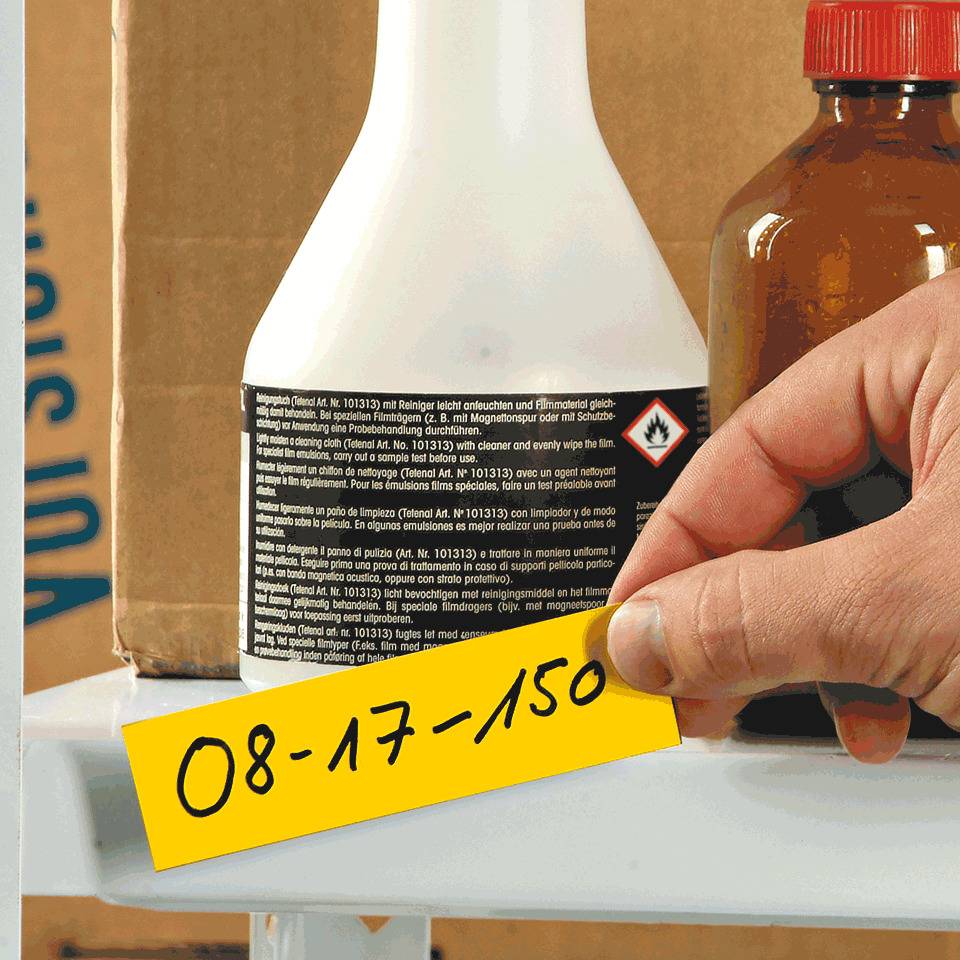 Magnetetiketten, individuell beschriftbar, gelb, 100x50mm, 100/VE