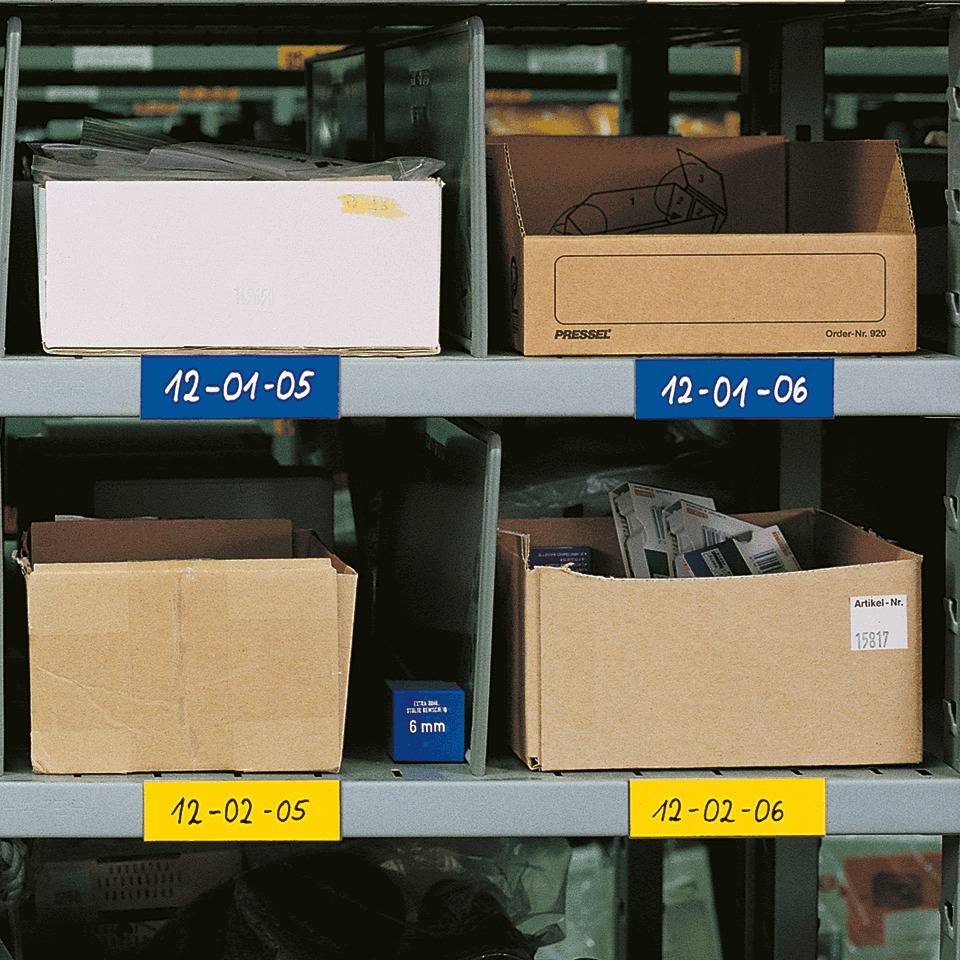 Magnetetiketten, individuell beschriftbar, gelb, 100x50mm, 100/VE