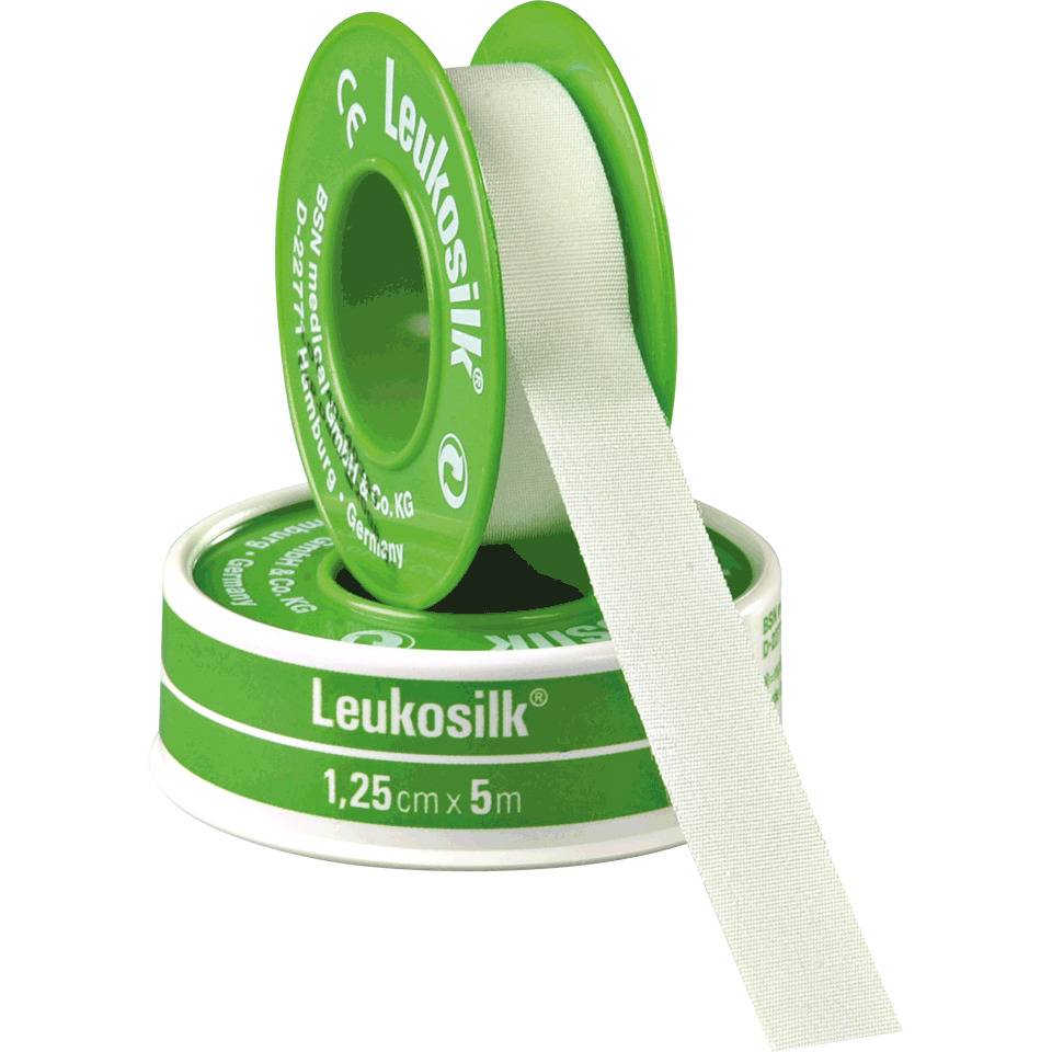 Leukosilk® Fixierpflaster, hypoallergen, 1,25cmx5m, 24 Rollen/VE