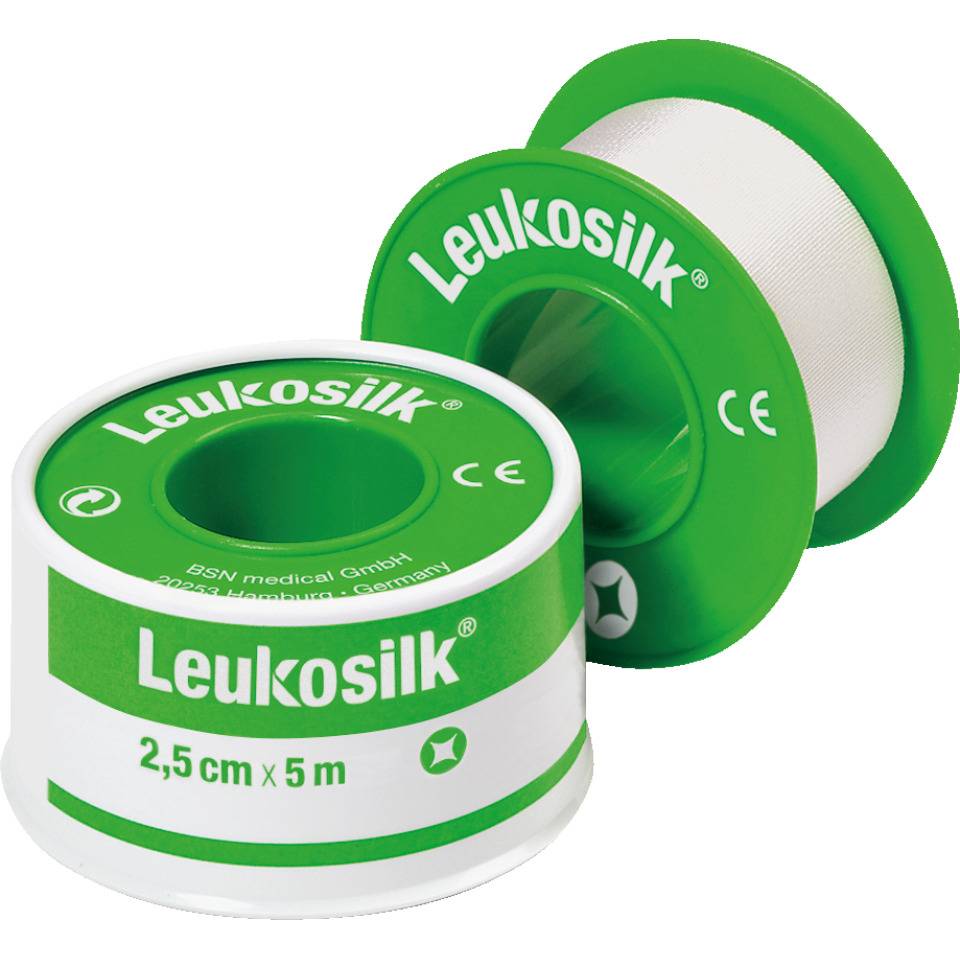 Leukosilk® Fixierpflaster, hypoallergen, 2,5cmx5m, 12 Rollen/VE