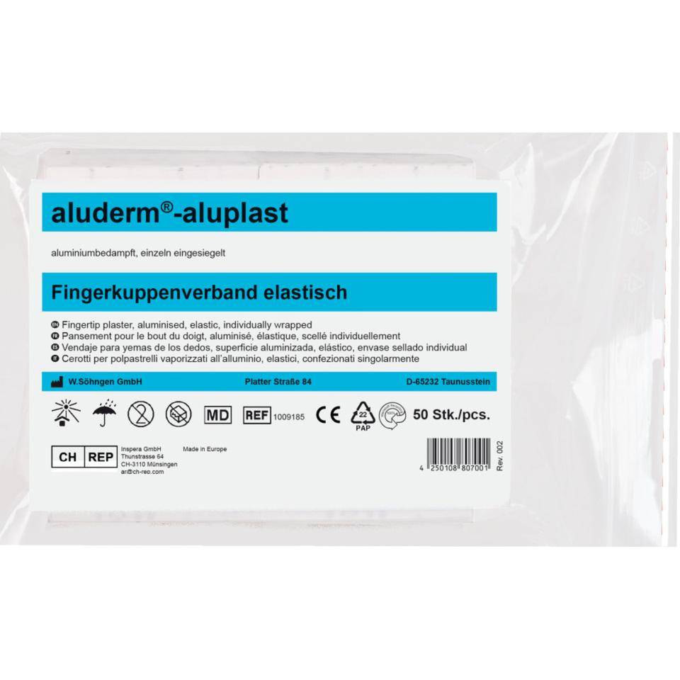 aluderm-aluplast Fingerkuppenverband, elastisch, 4,3x7,2cm, 50/VE