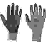Work Schutzhandschuh Nitec, Spandex-Trikot, Lotus-Effekt, grau/schwarz, Größe 8, EN 388, EN ISO 21420, Kat. II