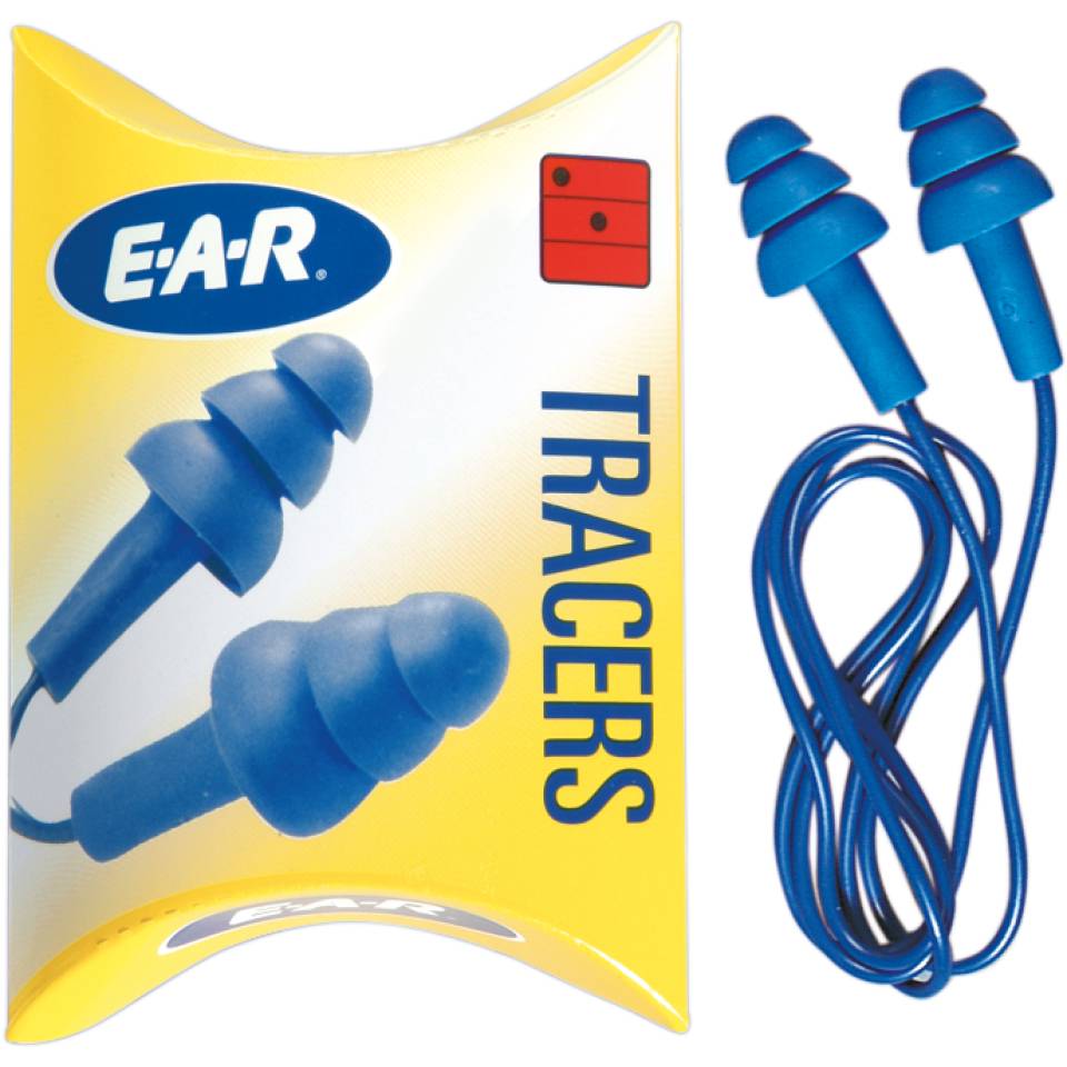 3M™ E-A-R™ Gehörschutzstöpsel Tracers, Kategorie III, EN 352-2, blau, Silikon, 50 Paar/VE