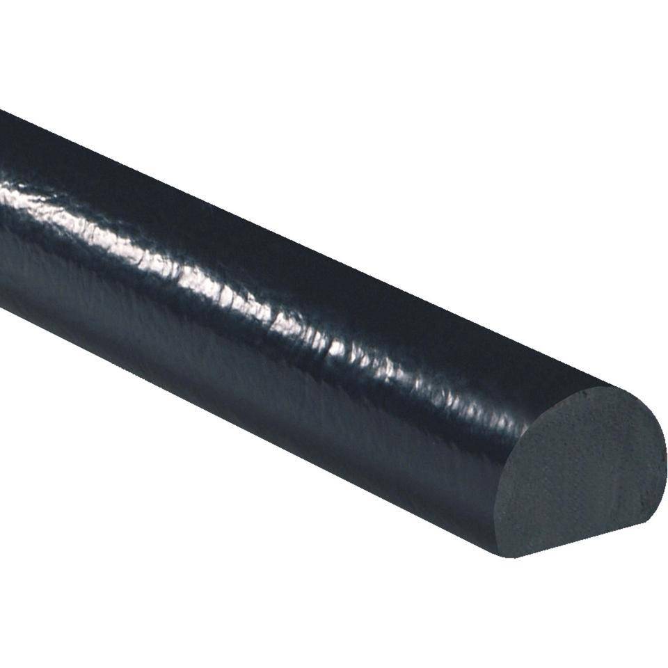 Knuffi Flächenschutzprofil Typ C, selbstklebend/zum Anschrauben,schwarz, PU-Schaum, 1m
