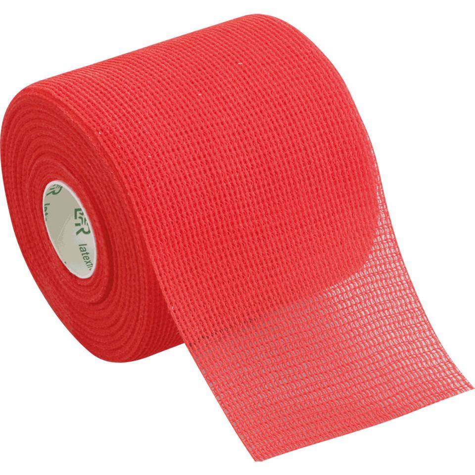 Mollelast® Haft Fixierbinde, latexfrei, rot, 8cm, 20m/Rolle
