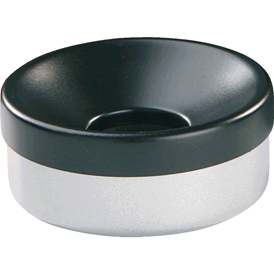 Sicherheits-Tischascher, Deckel abnehmbar, silber, Stahlblech, Ø 90mm, H 40mm, 0,2 l