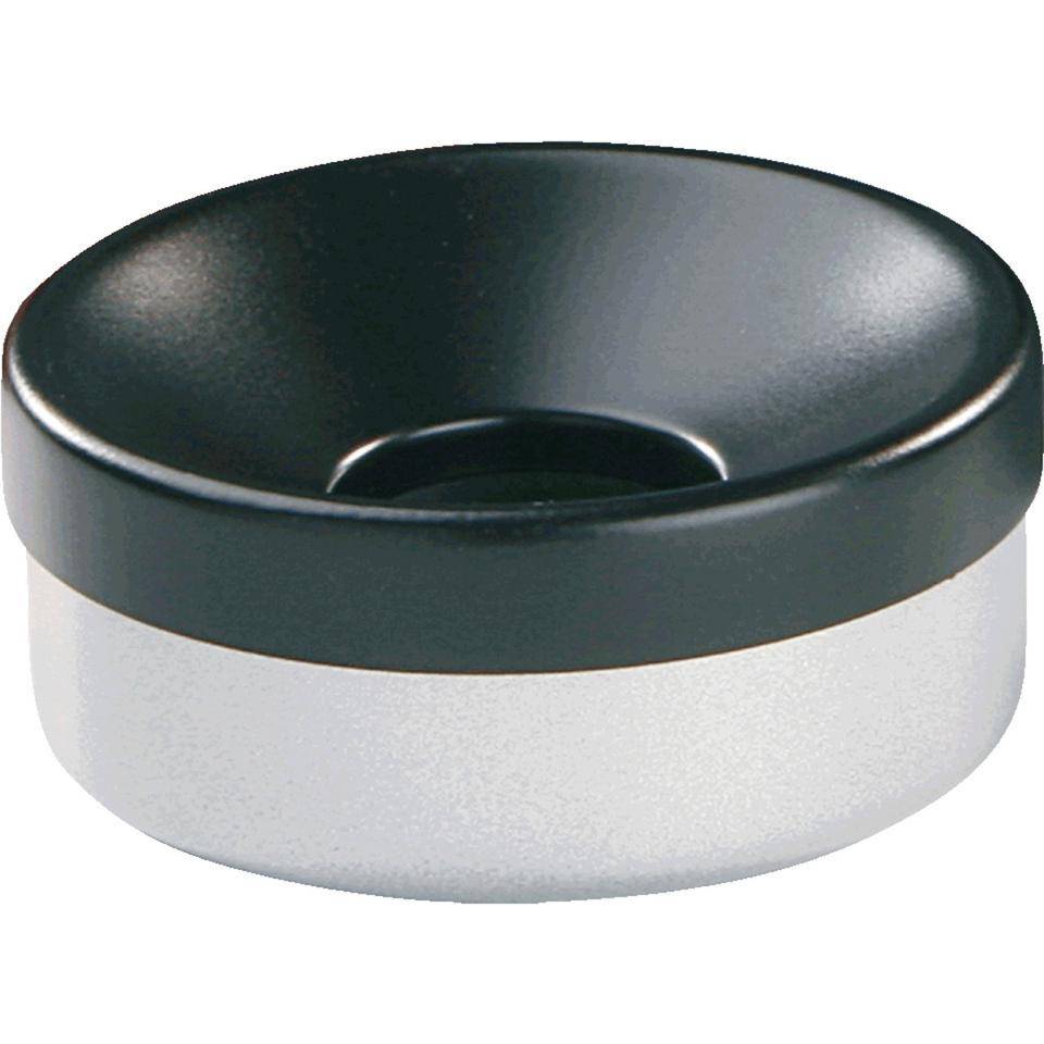Sicherheits-Tischascher, Deckel abnehmbar, silber, Stahlblech, Ø90mm, H 40mm, 0,2 l