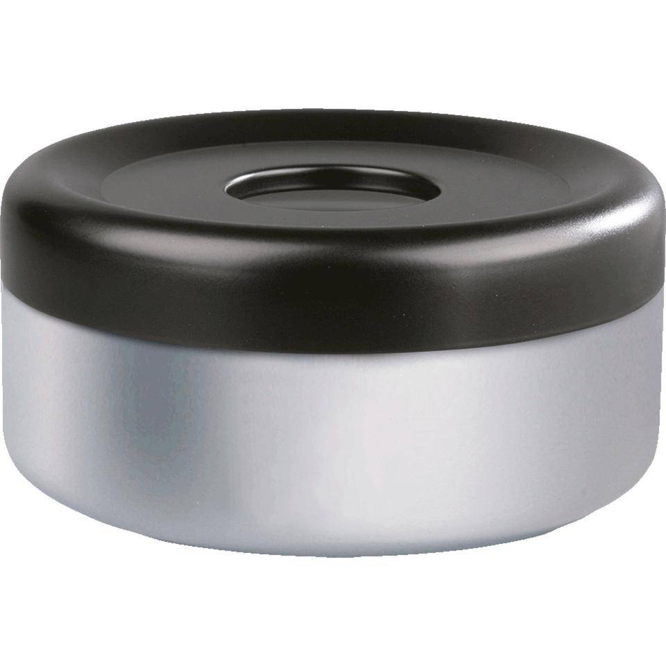Sicherheits-Tischascher, Deckel abnehmbar, silber, Stahlblech, Ø150mm, H 40mm, 1 l