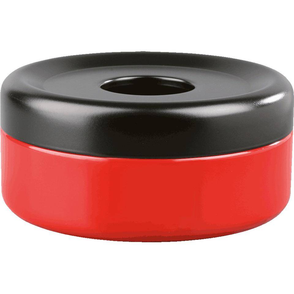 Sicherheits-Tischascher, Deckel abnehmbar, rot, Stahlblech, Ø 150mm, H 70mm, 1 l