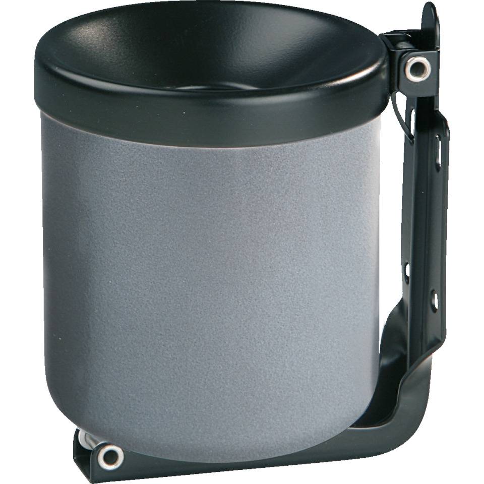 Sicherheits-Wandascher, graphit, Stahlblech, Ø 90mm, H 100mm, 0,6 l