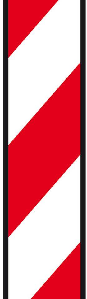 Verkehrszeichen Leitbake linksweisend, Nr.605-10, Aluminium RA2,reflektierend, 250x1000mm, DIN 67520
