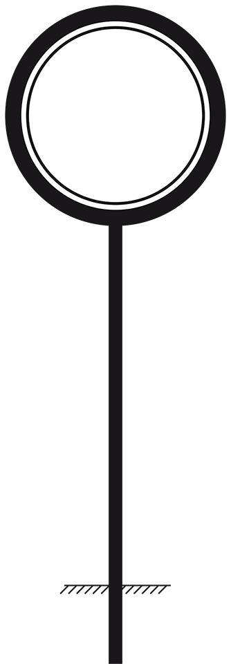 Rohrrahmen für Verkehrsschilder Ø 600mm, feuerverzinkter Stahl