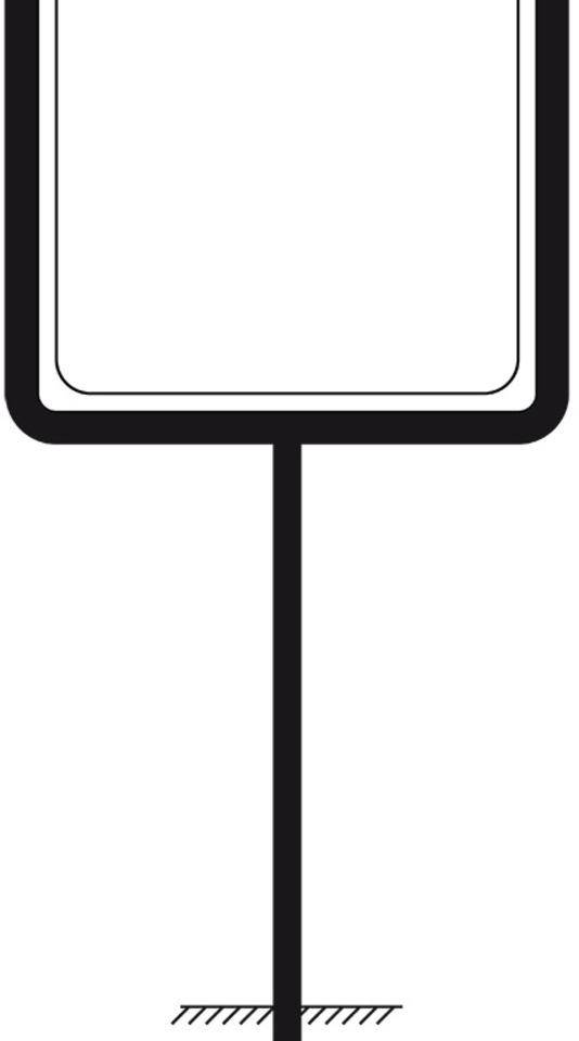 Rohrrahmen für Verkehrsschilder 600x600mm, Stahl, feuerverzinkt