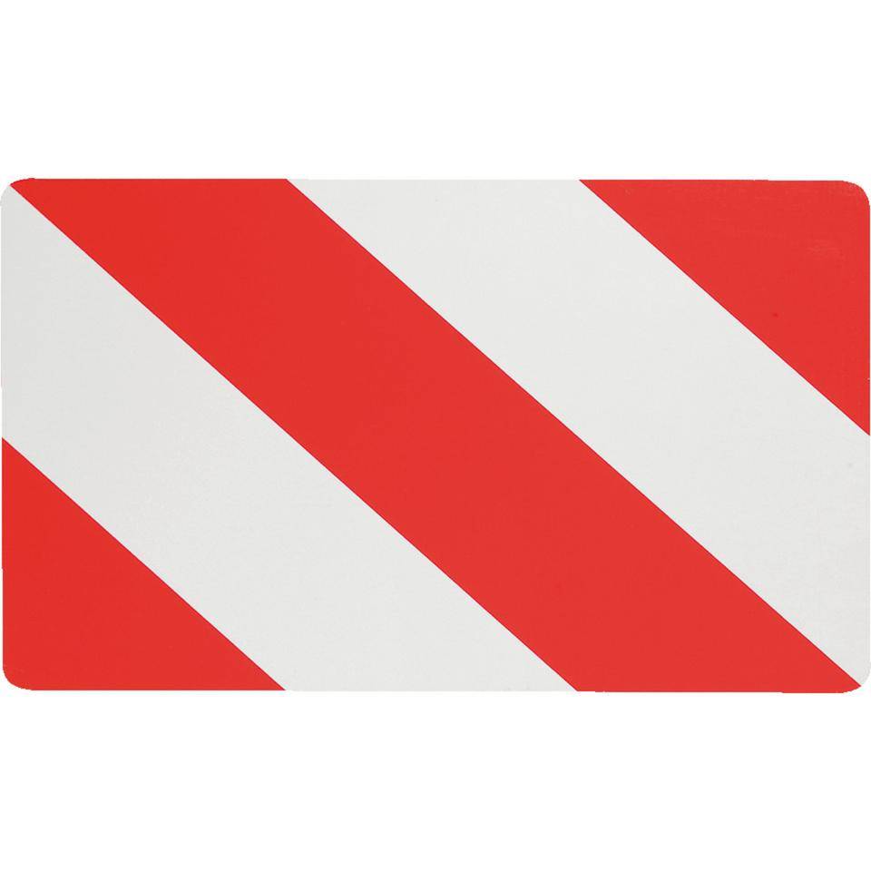 Warntafel Typ C2, für Land- und Forstwirtschaft, rot/weiß schraffiert, Stahlblech, retroreflektierend RA1, 423x282mm, gemäß StVO
