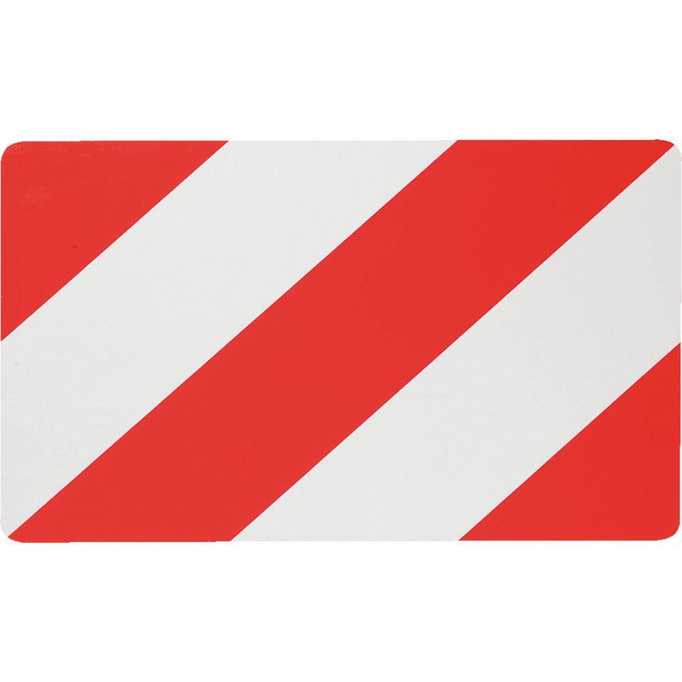 Warntafel Typ C1, für Land- und Forstwirtschaft, rot/weiß schraffiert, Stahlblech, retroreflektierend RA1, 423x282mm, gemäß StVO