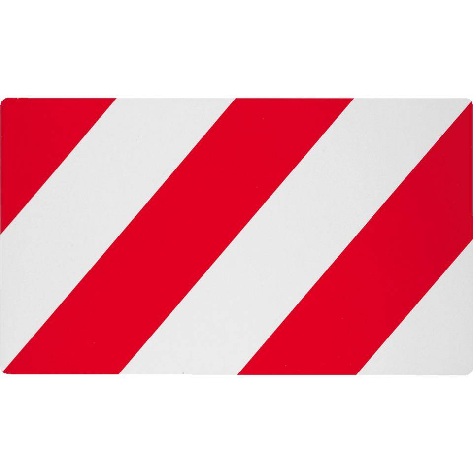 Warntafel, Typ C1, rot/weiß schraffiert, Folie, retroreflektierend RA1, 423x282mm