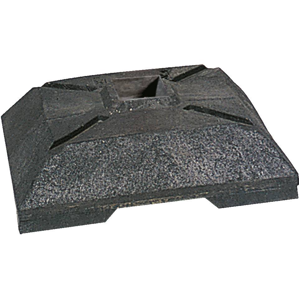 Fußplatte, Recyclingmaterial, 400x400mm, 12kg