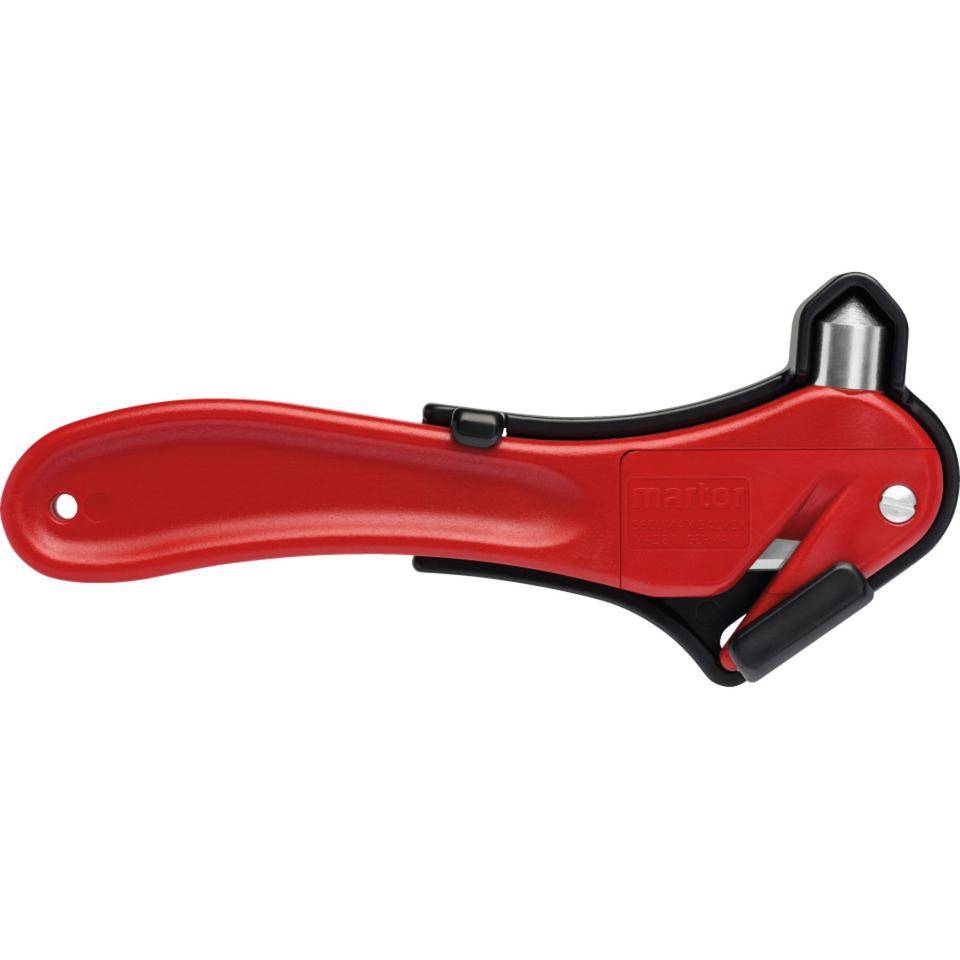 MARTOR Sicherheitsmesser/-hammer SECUMAX SALVEX SOS, mit Gurtmesser und Halterung