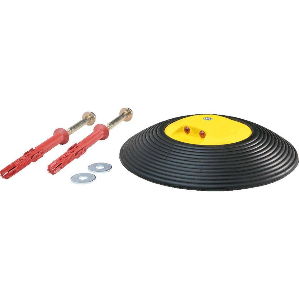 Tempo-Stopp-Nägel Speed-Stop, 4 Reflektoren, rutschfeste Oberfläche, schwarz/gelb