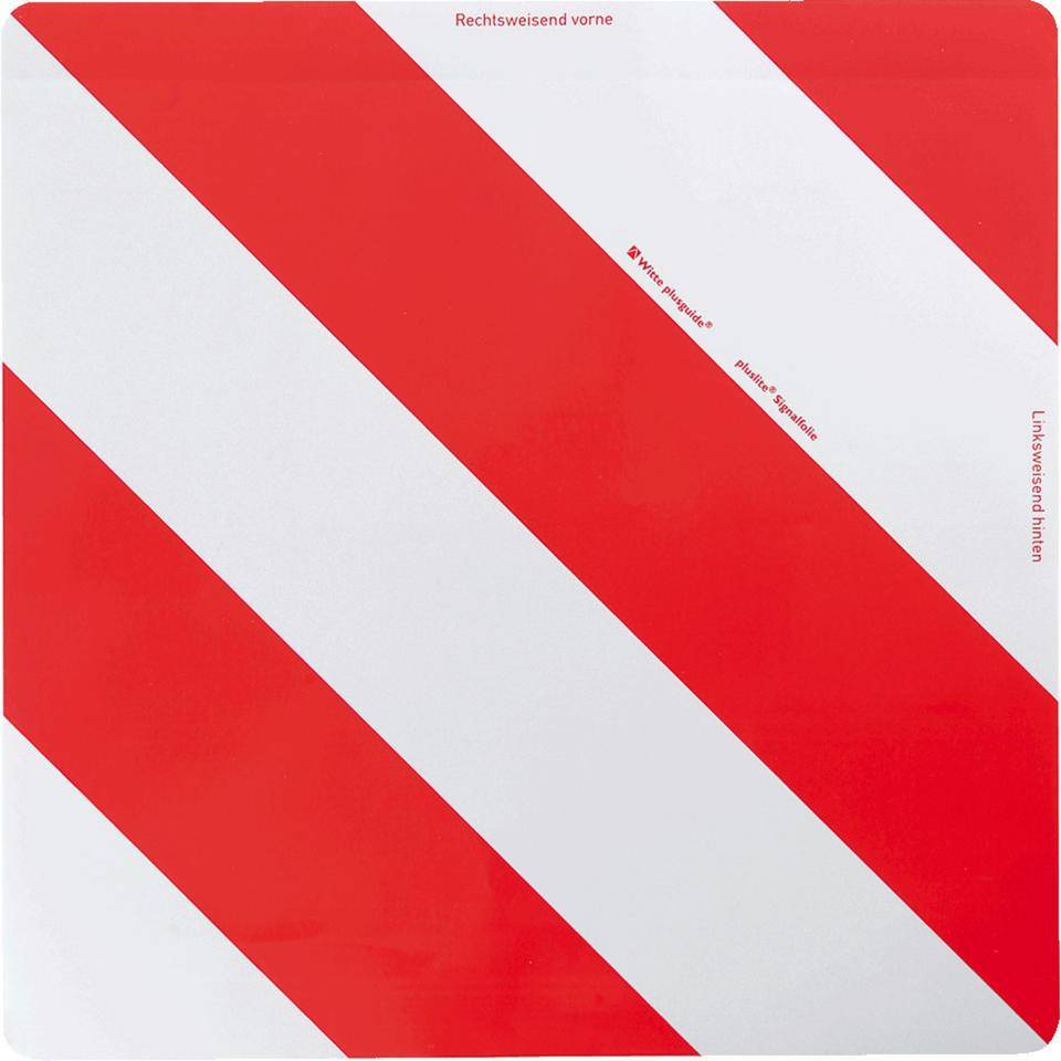Warntafel, Typ A, rot/weiß schraffiert, Folie, retroreflektierend RA1, 423x423mm, nach StVO