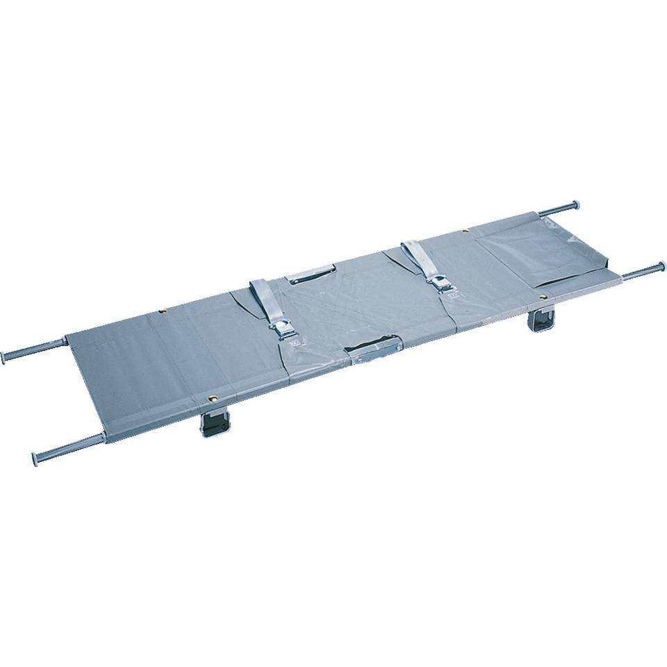 Krankentrage Modell B, Tragkraft 150kg, klappbar, 2302x556x137mm