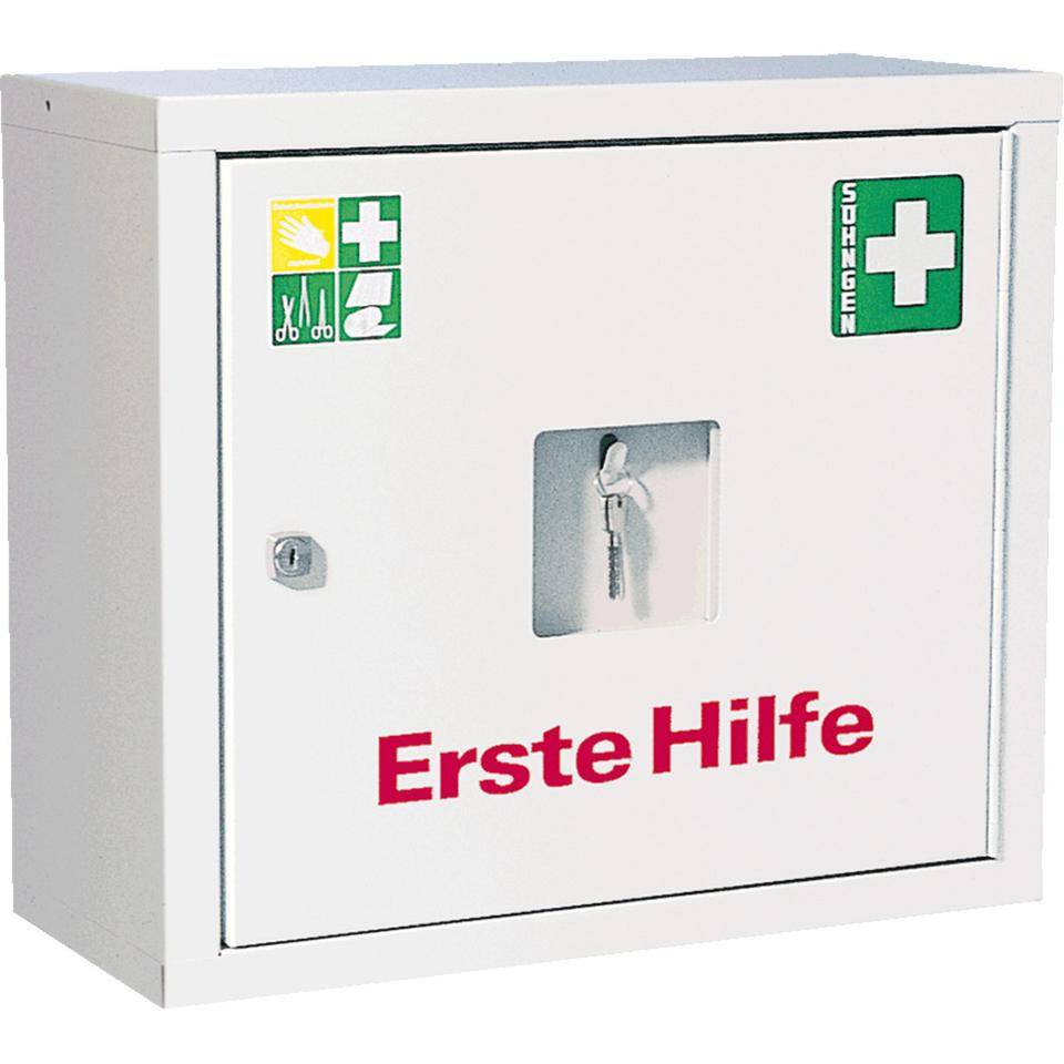 SÖHNGEN® Sanitätsschrank Addition, gemäß DIN 13169, weiß, Stahl,490x420x200mm
