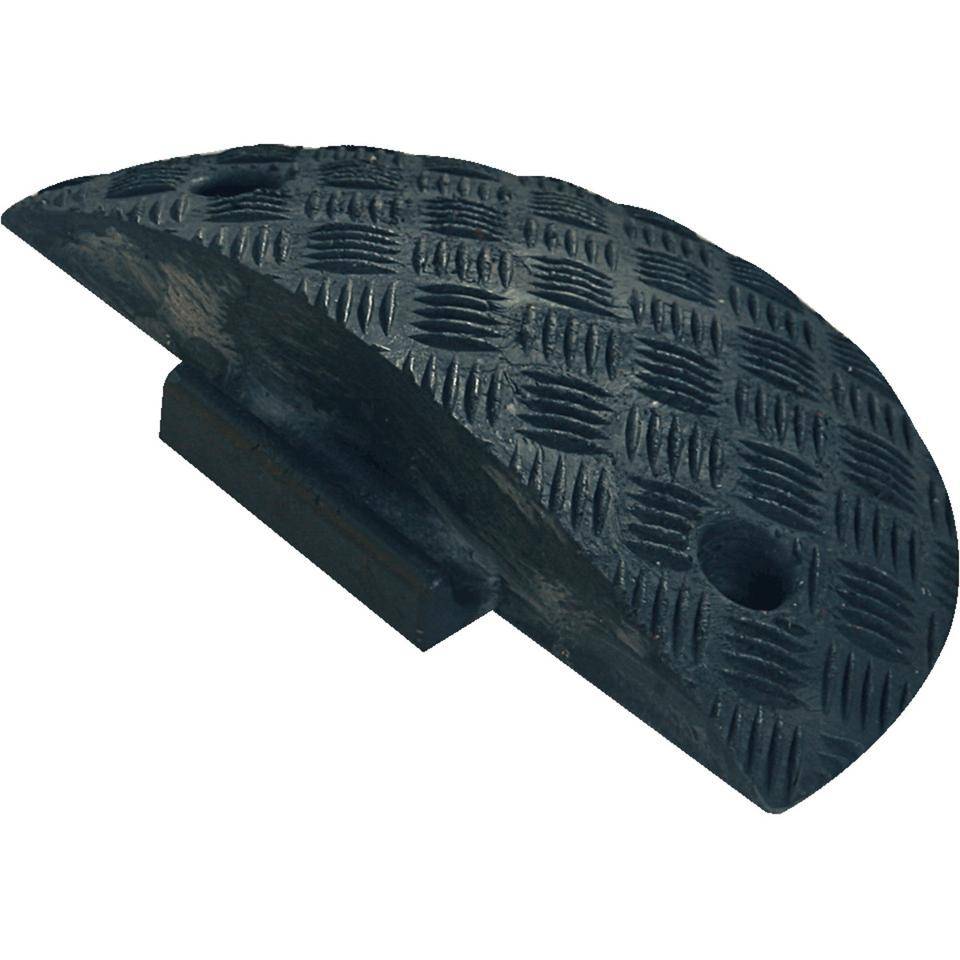 Anfangsstück für Tempo-Stopp-Schwelle, mit Nase, schwarz, Kunststoff, 420x250x50mm