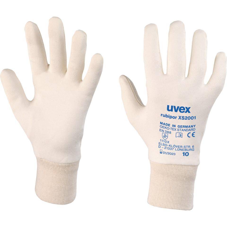 uvex Schutzhandschuh Rubipor XS 2001, Kategorie II, weiß, 270mm,Größe 9