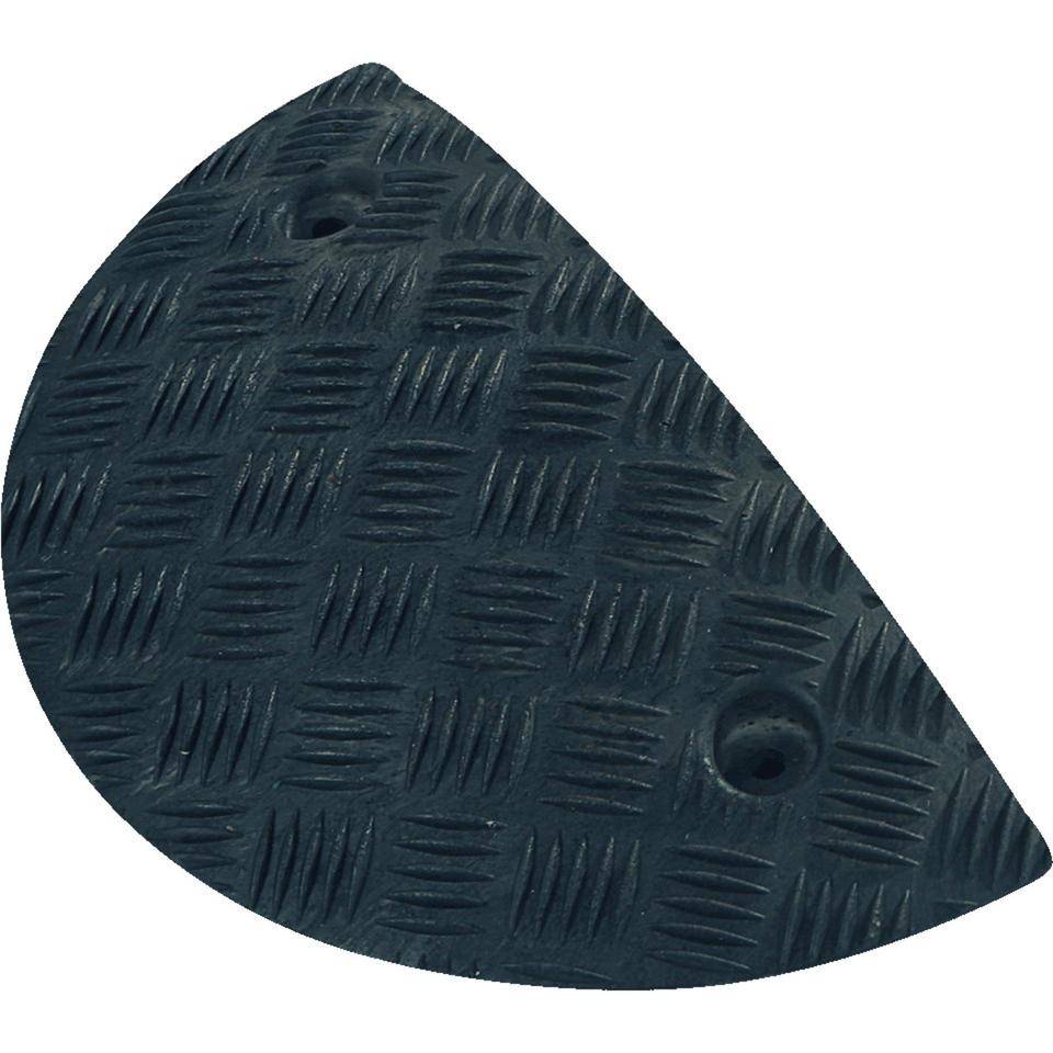 Endstück für Tempo-Stopp-Schwelle, ohne Nase, schwarz, Kunststoff, 420x250x75mm