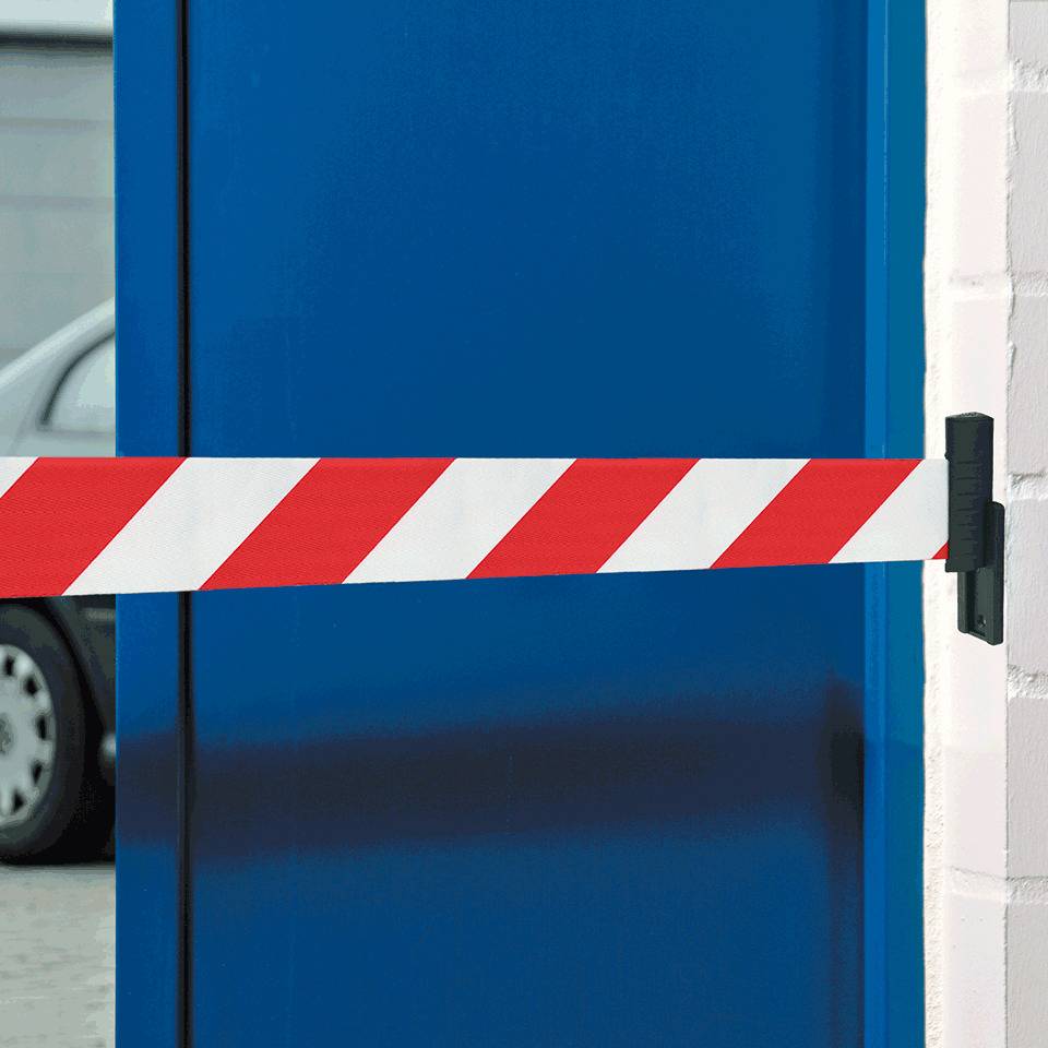 RS-GUIDESYSTEMS Wandclip, zum Einhängen des 50mm-Gurtes, schwarz, Kunststoff