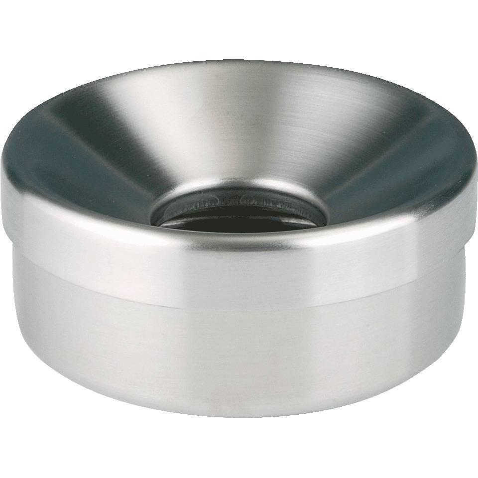 Sicherheits-Tischascher, Deckel abnehmbar, silber, Edelstahl, Ø 90mm, H 70mm, 0,2 l