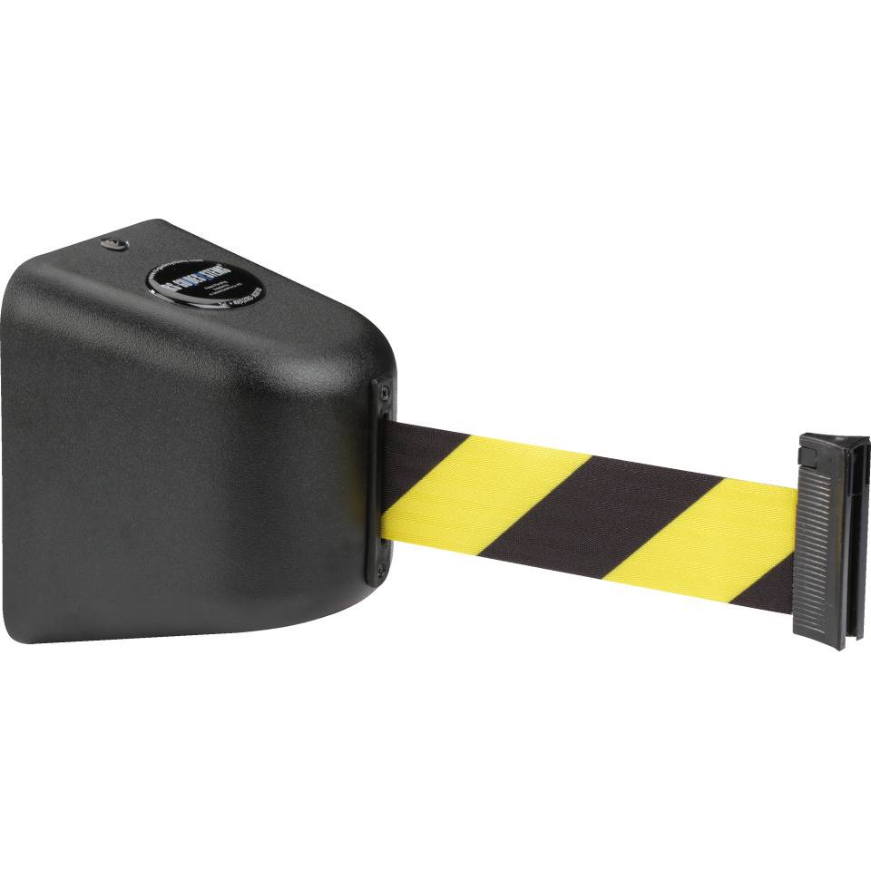 RS-GUIDESYSTEMS Gewebegurt-Wandkassette Outdoor, ABS-Kunststoff, gelb/schwarz, 5m