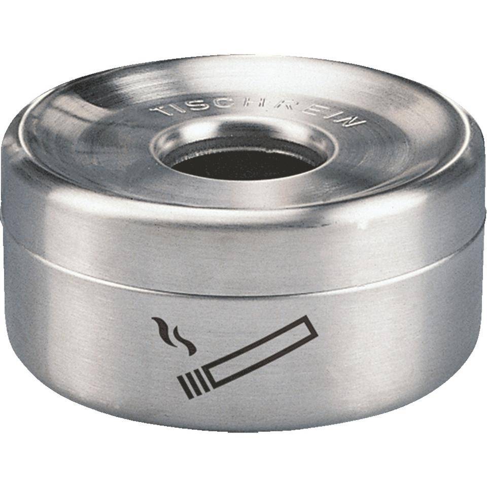 Sicherheits-Tischascher, Deckel abnehmbar, silber, Edelstahl, Ø 150mm, H 70mm, 1 l