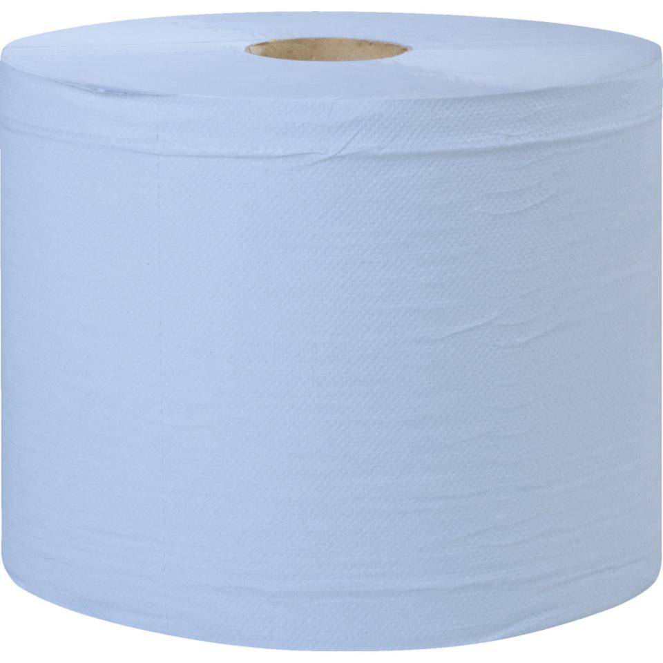 Wischtuch Eco I, 2-lagig, blau, Recycling-Papier, 22x38cm, 2 Rollen/VE