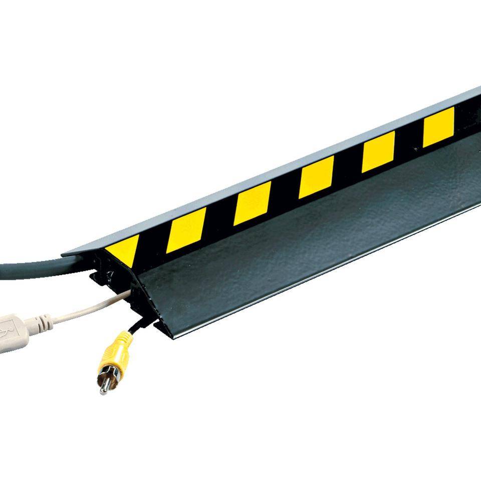 Kabelbrücken-Set 2, Kabelbrücke 40 cm, schwarz/gelb, Aluminiumprofil, 80x20mm