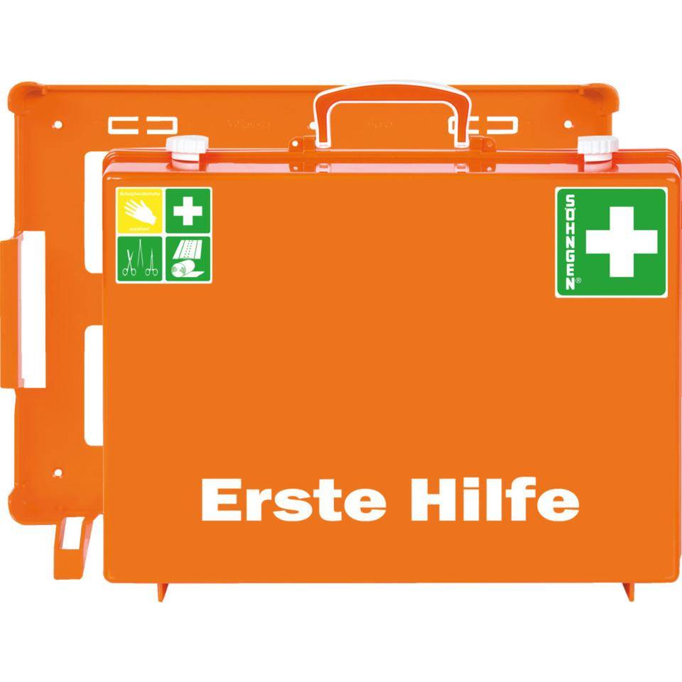 SÖHNGEN® Erste-Hilfe-Koffer Senior, ohne Füllung, orange, Wandhalterung