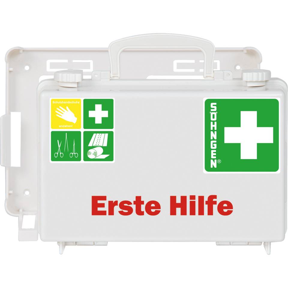 SÖHNGEN® Erste-Hilfe-Koffer Junior, leer, weiß, Wandhalterung