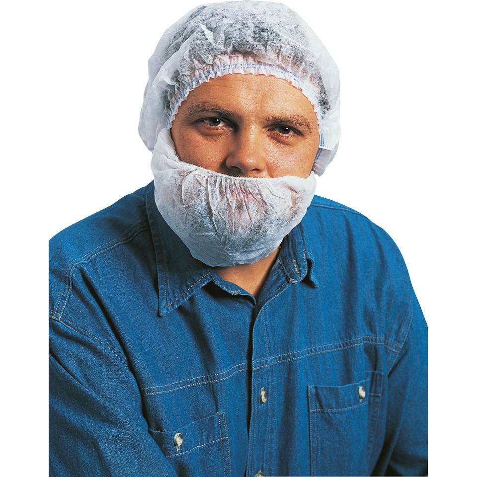 Einweghaube, geklippt, weiß, Polypropylen-Spinnvlies, 100/VE